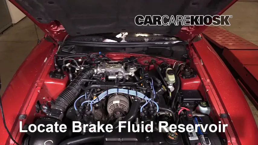 1998 Ford Mustang GT 4.6L V8 Convertible Brake Fluid Add Fluid
